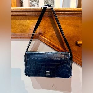 Dooney & Bourke Black Croc Alto Shoulder Bag Purse